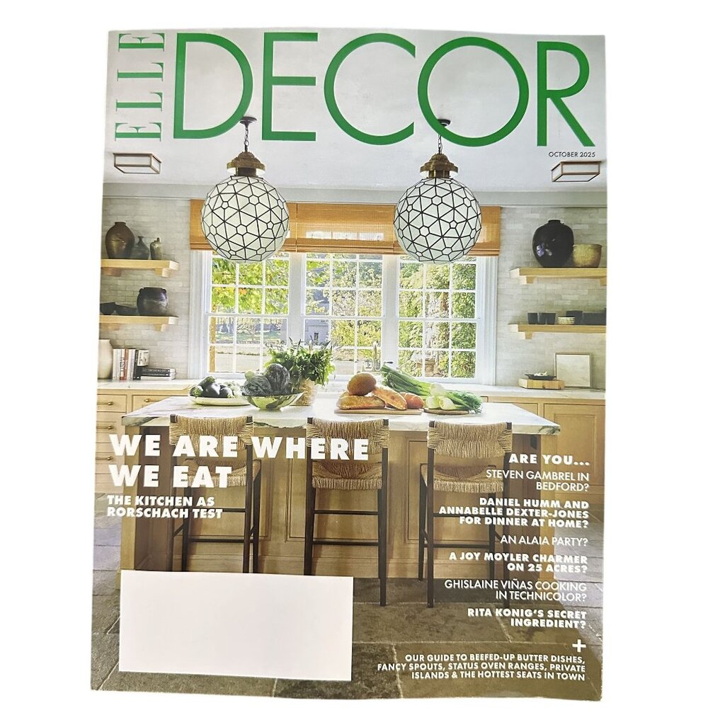 Elle Decor Magazine October 2025 We Are Where We Eat Kitchen Rorschach Test